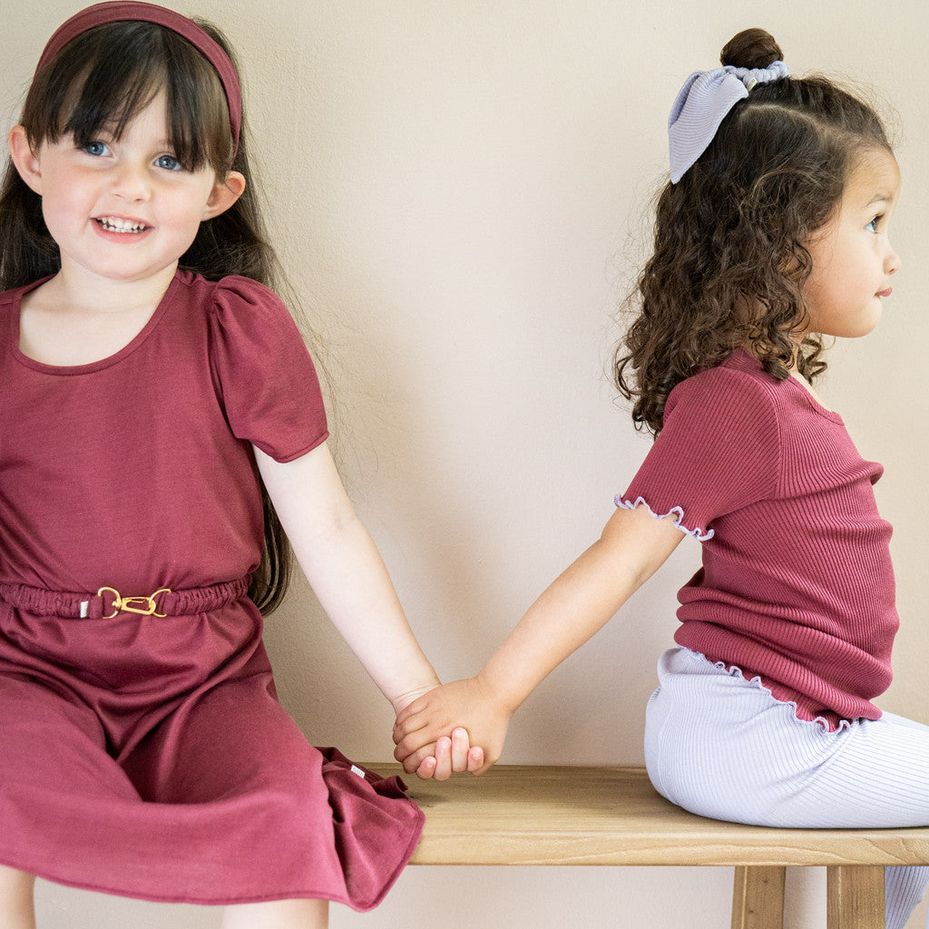 minimalisma Blomst 6-12Y Blouse for kids Pomegranate with Mauve