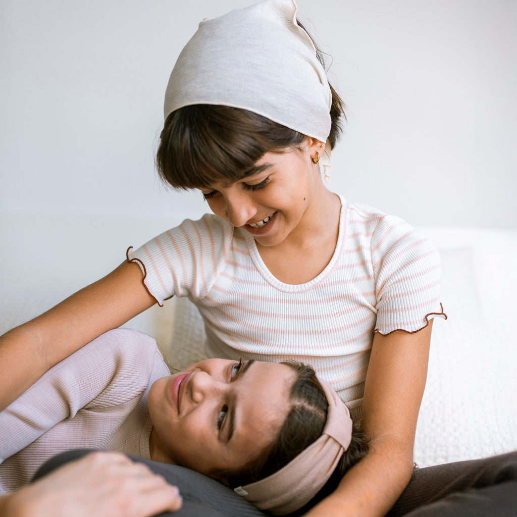 minimalisma Blomst 6-12Y Blouse for kids Sweet Stripes with Hibiscus Contrast
