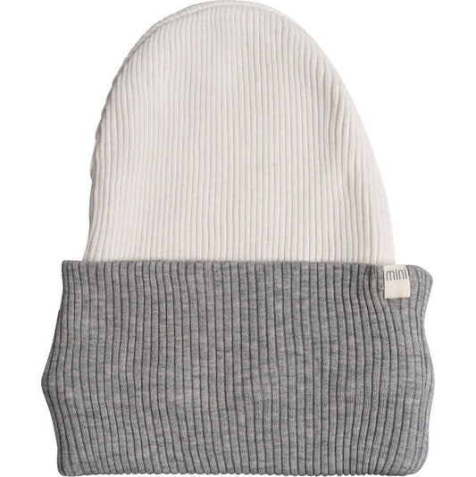 minimalisma Bob Hat / Bonnet Cream with Grey Melange Fold