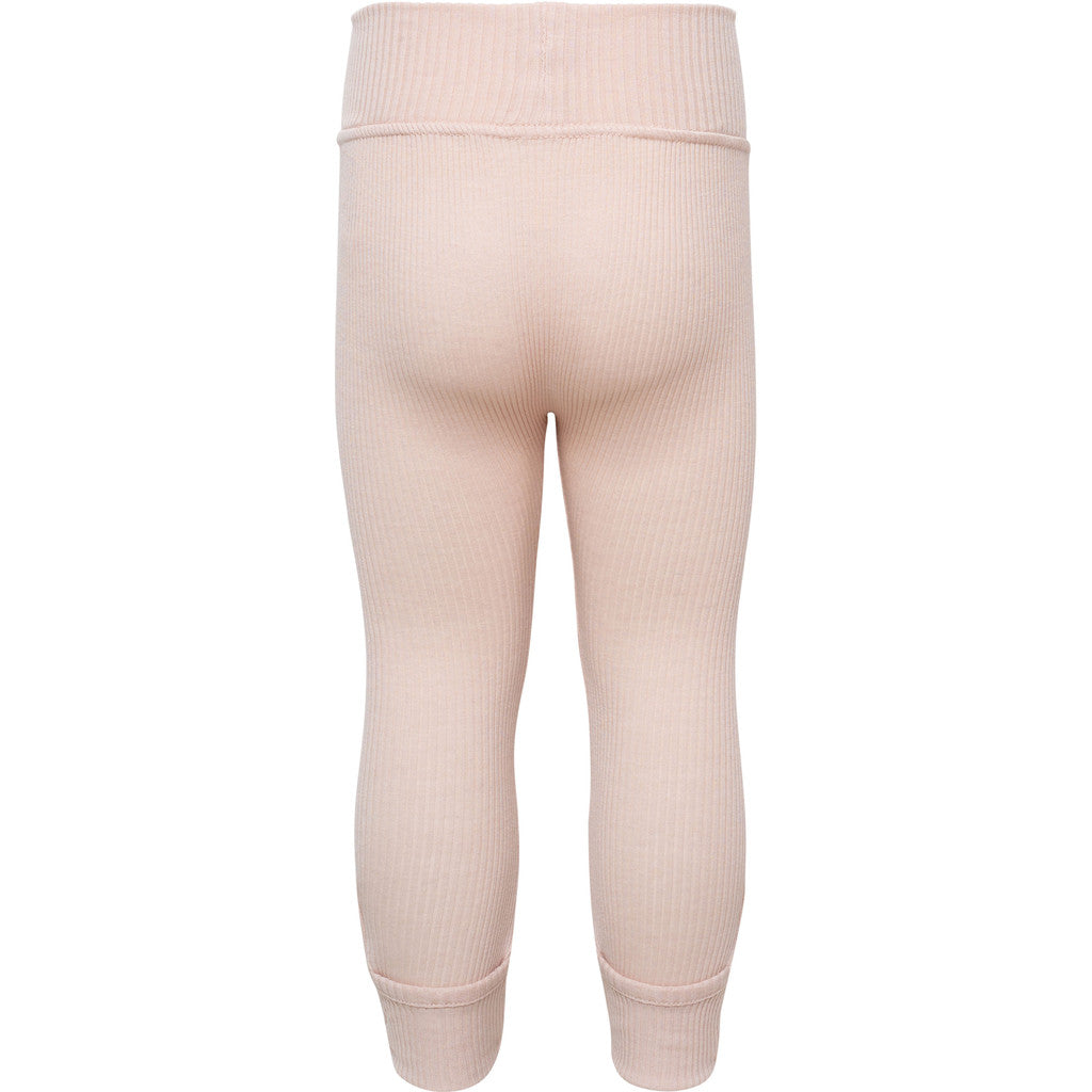 minimalisma Bobo - Baby silk leggings with fold-over feet Leggings / pants for babies Sweet Rose