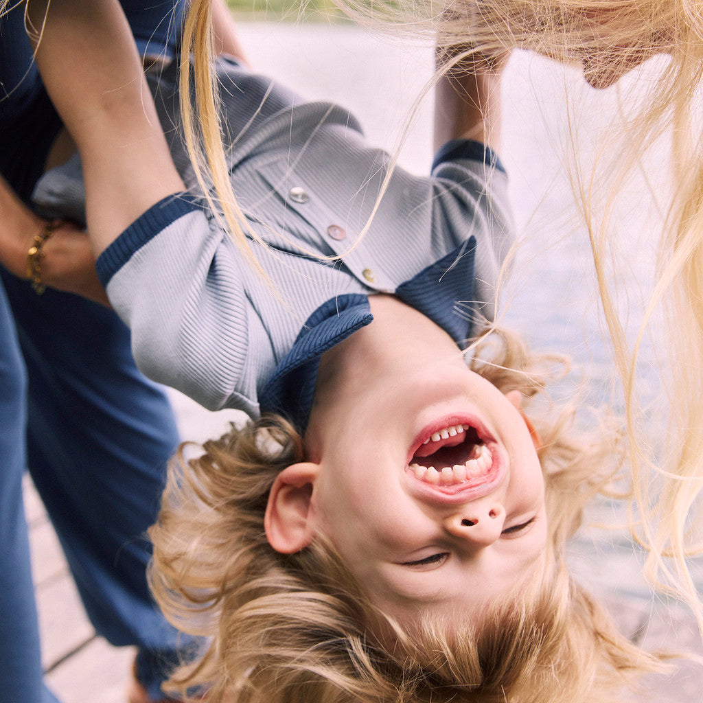 minimalisma Bolero 2-6Y Blouse for kids Clearwater with Fjord Blue