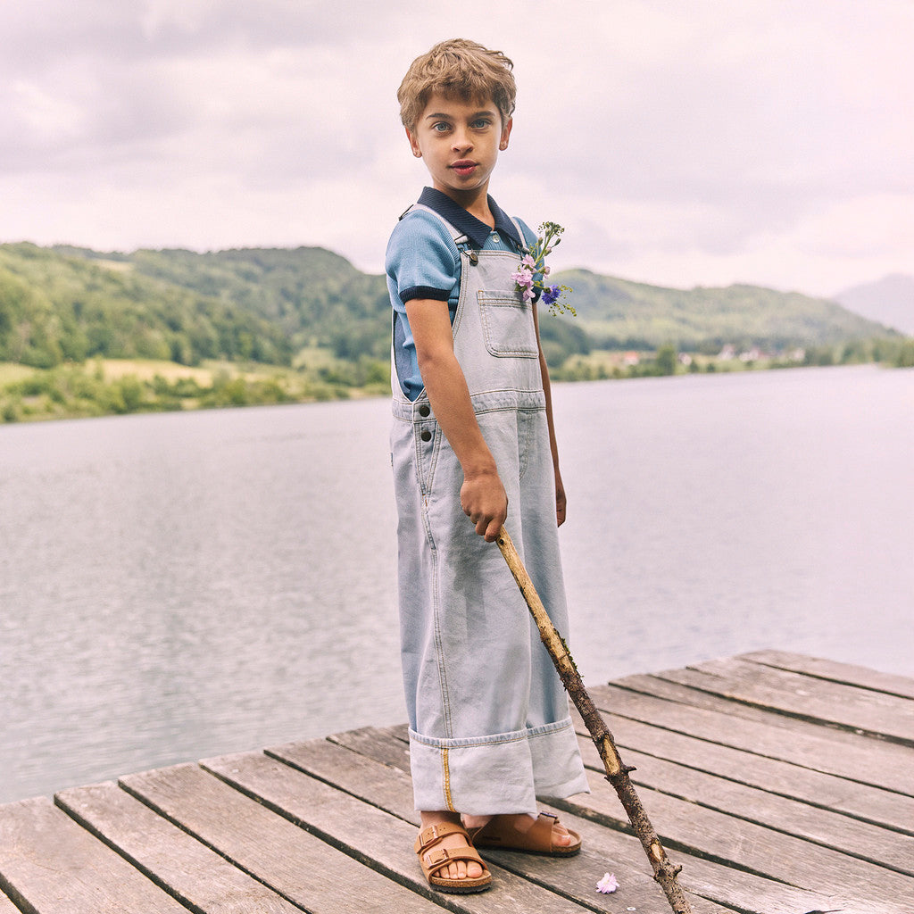 minimalisma Bolero 6-12Y Blouse for kids Aquarelle with Dark Blue