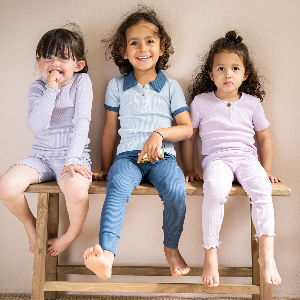 minimalisma Bolero 6-12Y Blouse for kids Clearwater with Fjord Blue