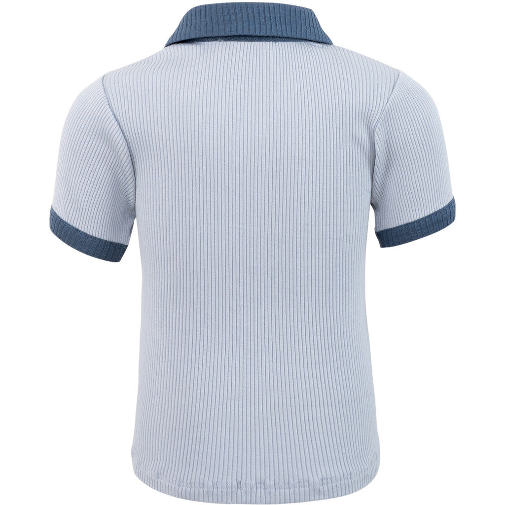 minimalisma Bolero 6-12Y Blouse for kids Clearwater with Fjord Blue