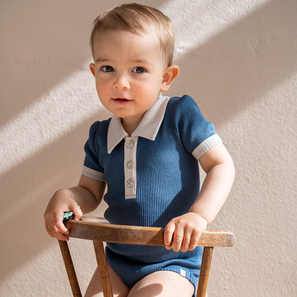 minimalisma Bolo Body Fjord Blue with Ecru