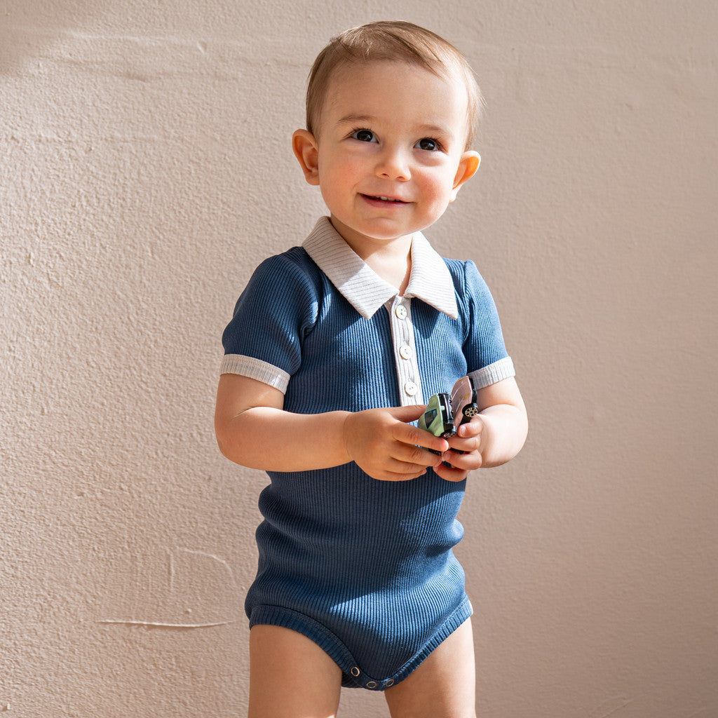 minimalisma Bolo Body Fjord Blue with Ecru