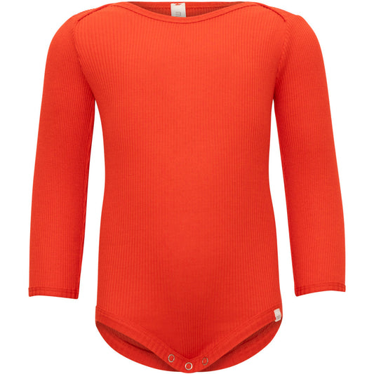 minimalisma Bono - Baby silk long sleeve bodysuit Body Red