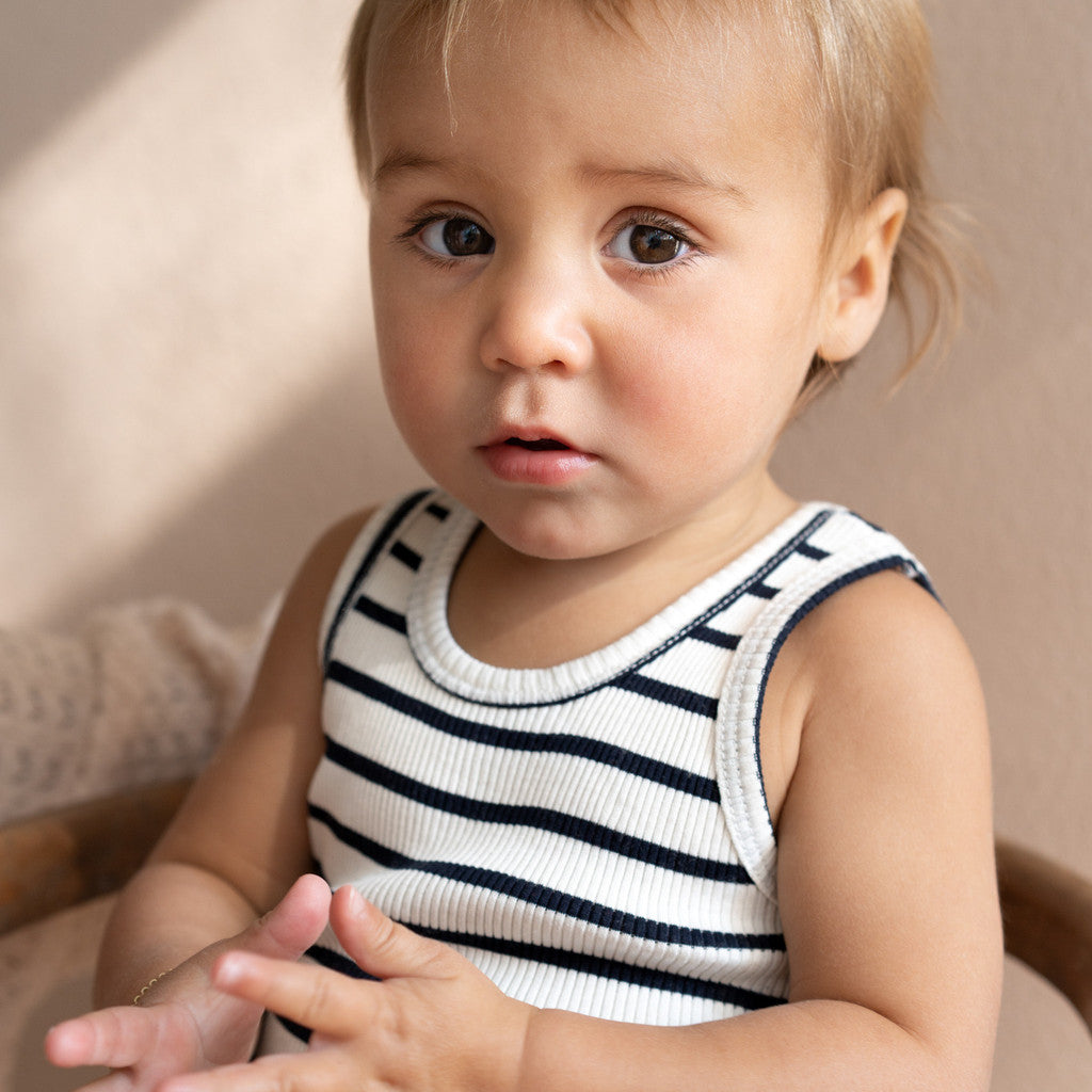 minimalisma Bornholm - Baby silk sleeveless bodysuit Body Sailor
