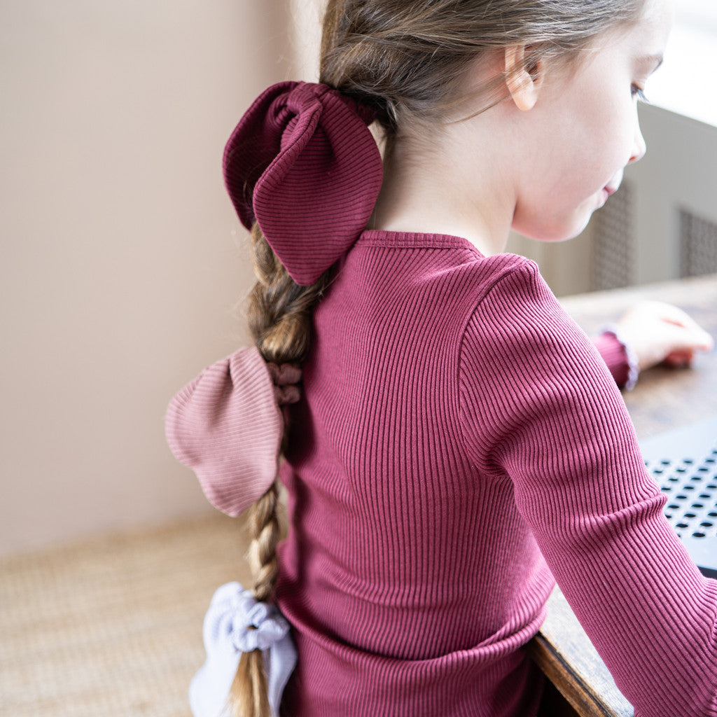 minimalisma Bow Bib / Hairband / Acc Antique Rose