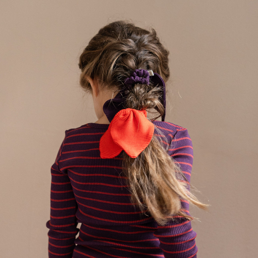 minimalisma Bow - Silk hair scrunchy Bib / Hairband / Acc Red