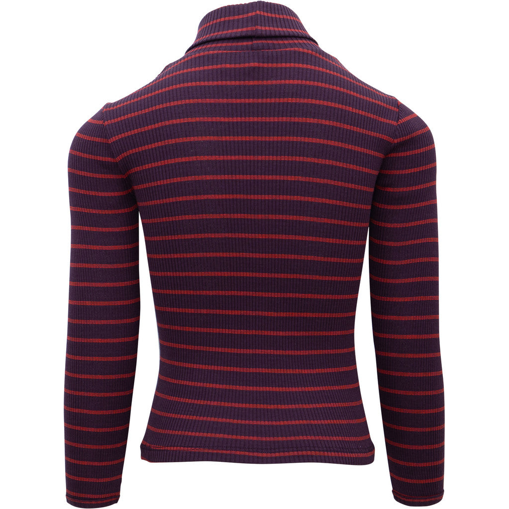 minimalisma Bui - Children's silk long sleeve turtleneck Turtleneck Blackberry Red Stripes
