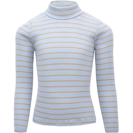 minimalisma Bui - Children's silk long sleeve turtleneck Turtleneck Clear Olive Stripes