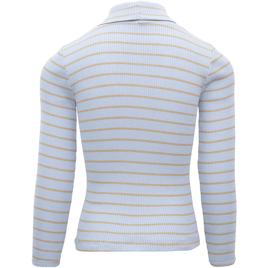 minimalisma Bui - Children's silk long sleeve turtleneck Turtleneck Clear Olive Stripes