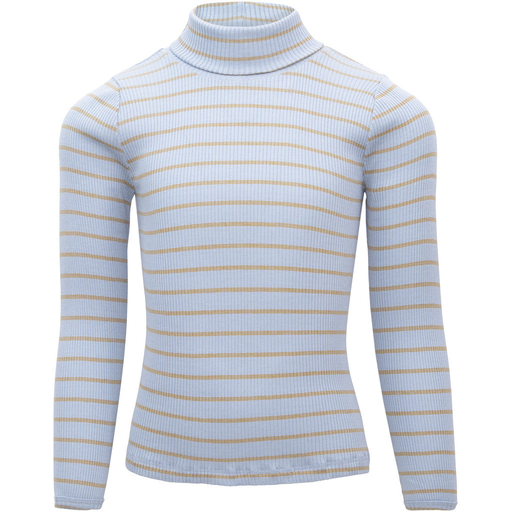 minimalisma Bui - Children's silk long sleeve turtleneck Turtleneck Clear Olive Stripes