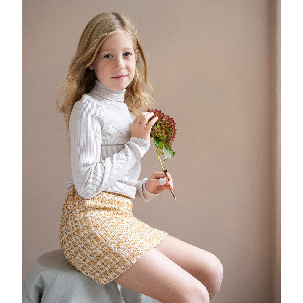 minimalisma Bui - Children's silk long sleeve turtleneck Turtleneck Ecru