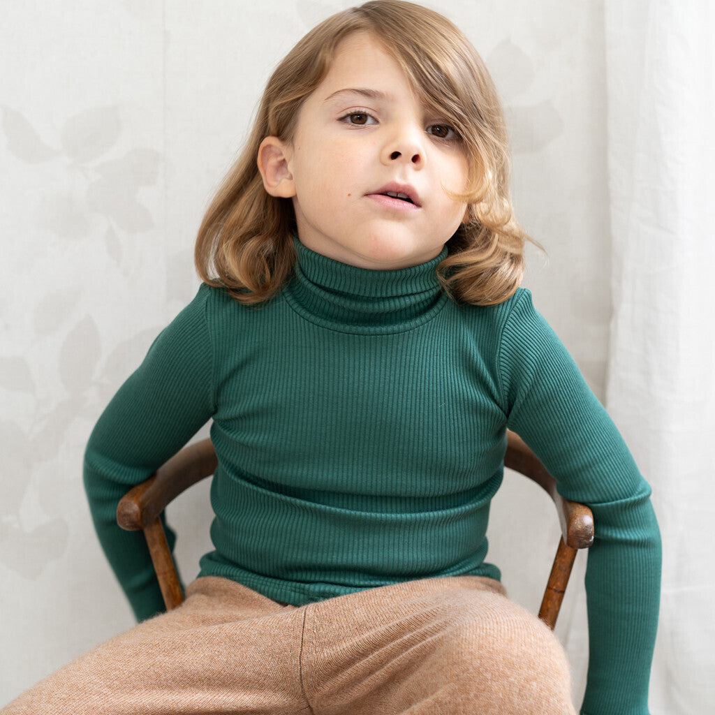 minimalisma Bui 2-6Y Turtleneck Emerald