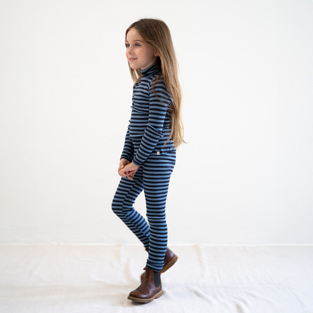 minimalisma Bui 2-6Y Turtleneck Steel Stripes