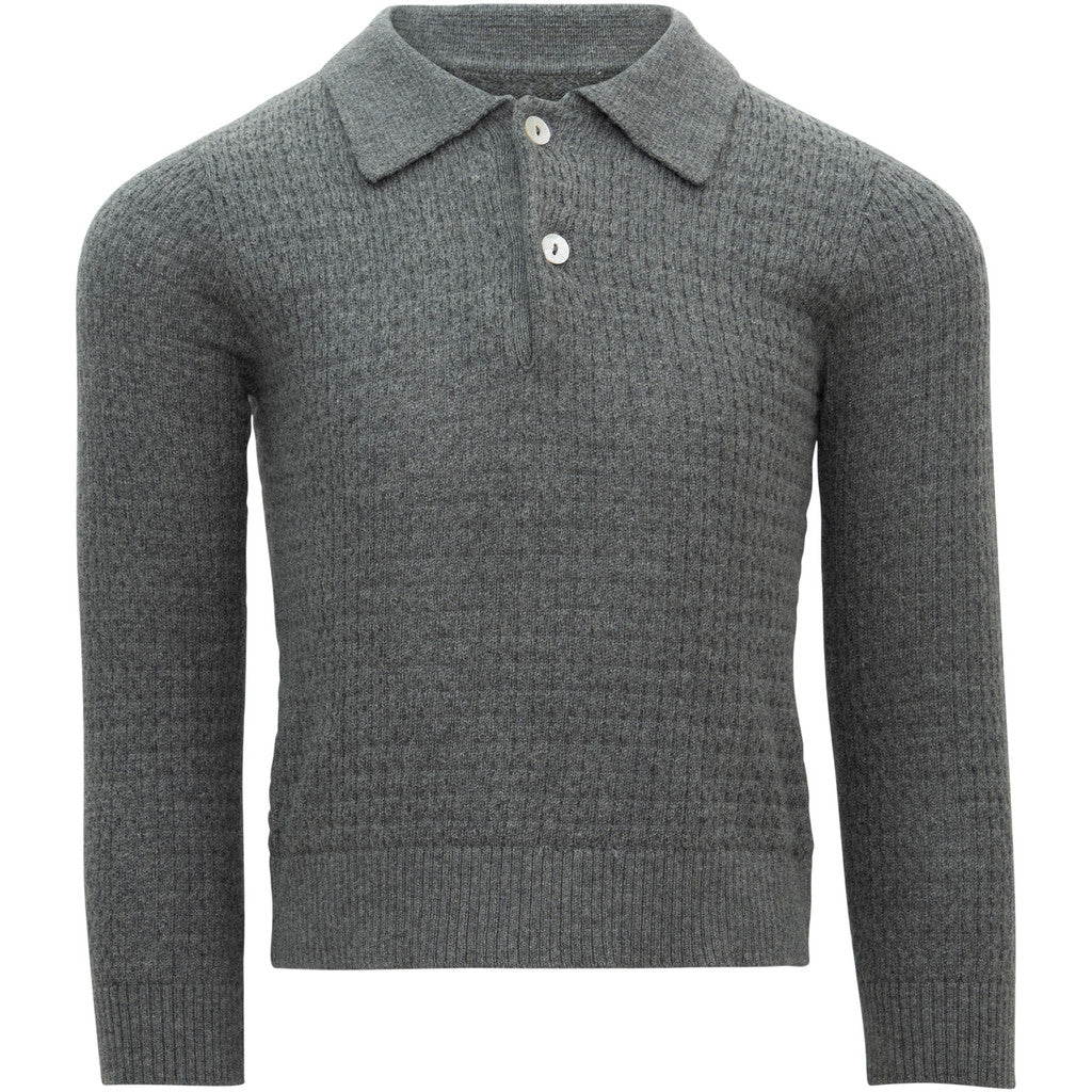 minimalisma Dali - Children's organic cotton long sleeve top Blouse for kids Dark Grey Melange