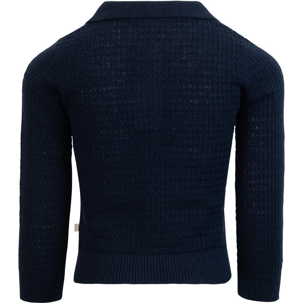 minimalisma Dali - Children's organic cotton long sleeve top Blouse for kids Dark Blue