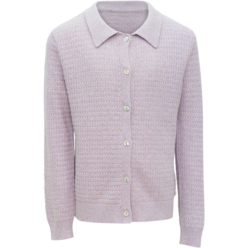 minimalisma Dolly - Children's organic cotton/wool cardigan Blouse for kids Lilac