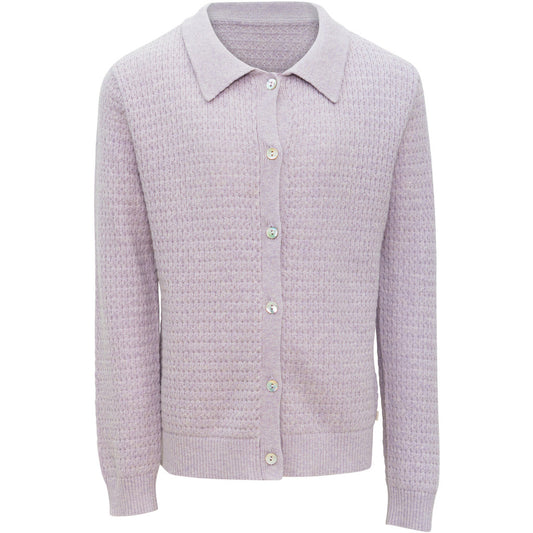 minimalisma Dolly - Children's organic cotton/wool cardigan Blouse for kids Lilac