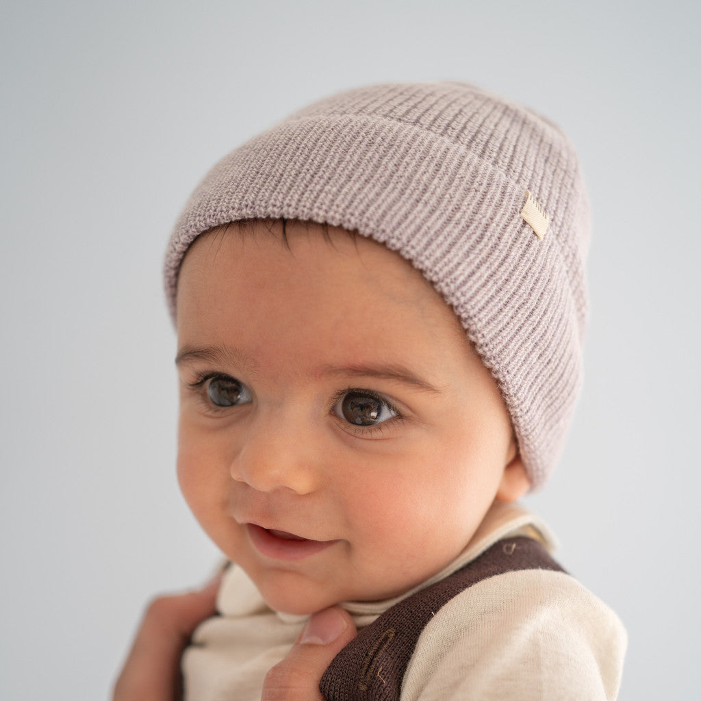 minimalisma Dome - Children's organic cotton beanie Hat / Bonnet Lilac