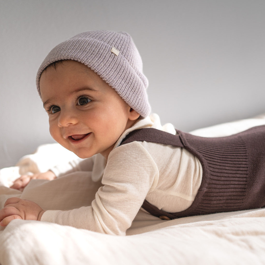 minimalisma Dome - Children's organic cotton beanie Hat / Bonnet Lilac