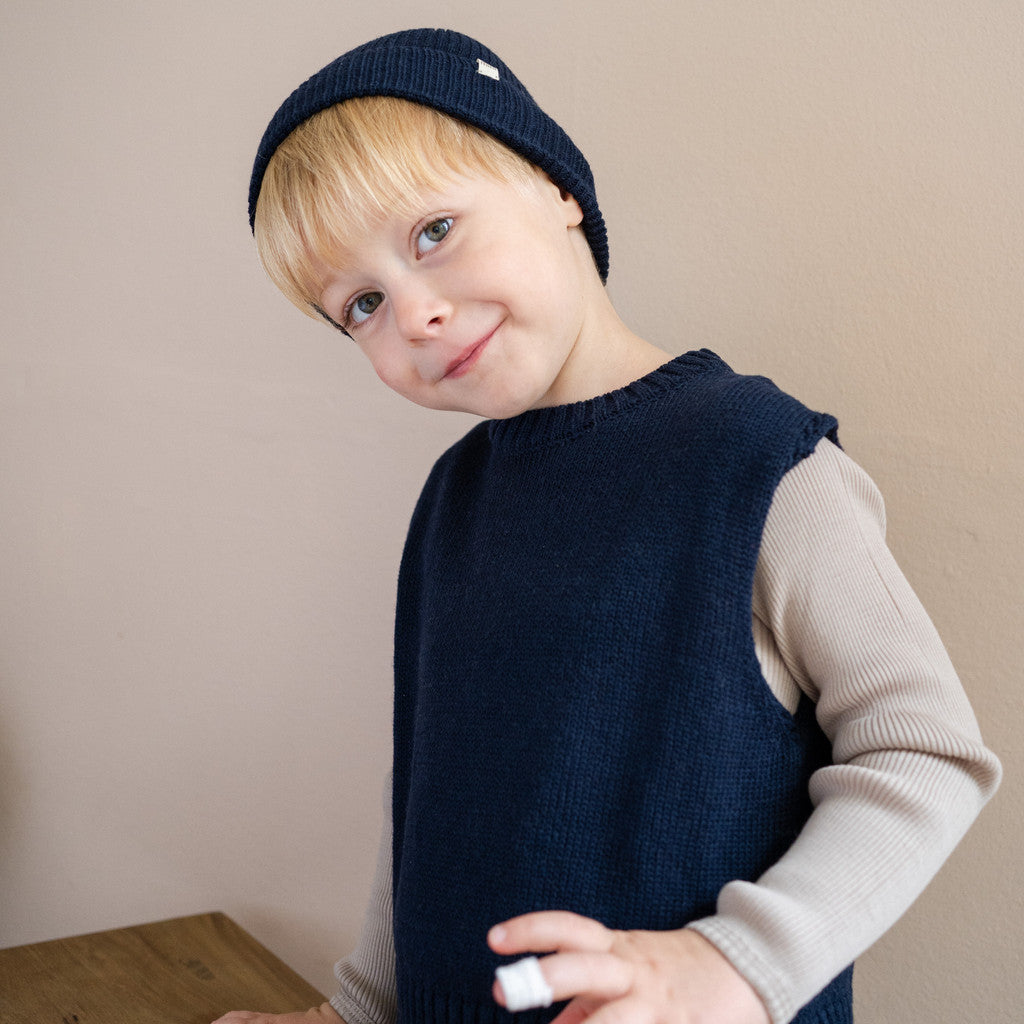 minimalisma Dora - Children's organic cotton pullunder Blouse for kids Dark Blue