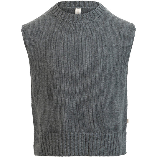 minimalisma Dora - Children's organic cotton pullunder Blouse for kids Dark Grey Melange