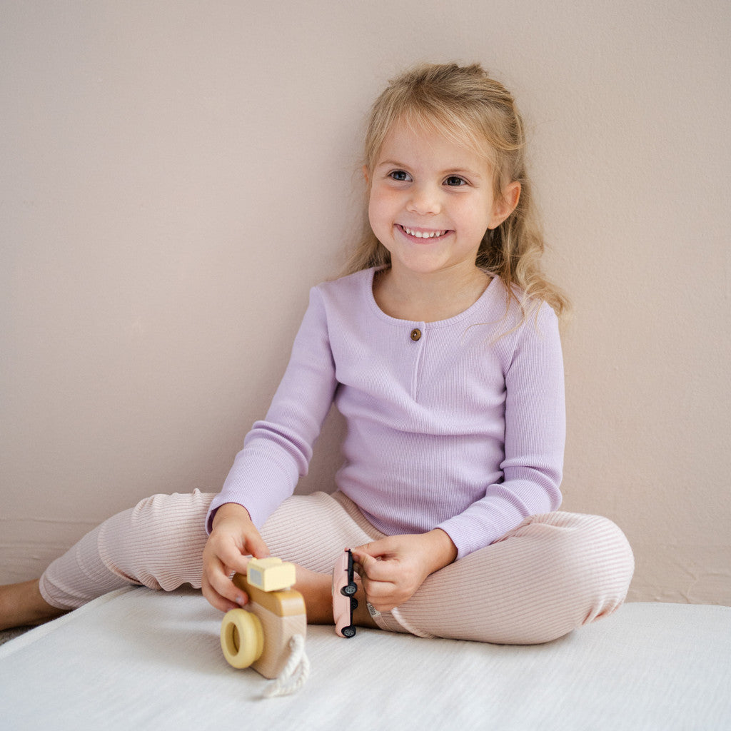 minimalisma Fantacy - Children's organic cotton long sleeve top Blouse for kids Lilac