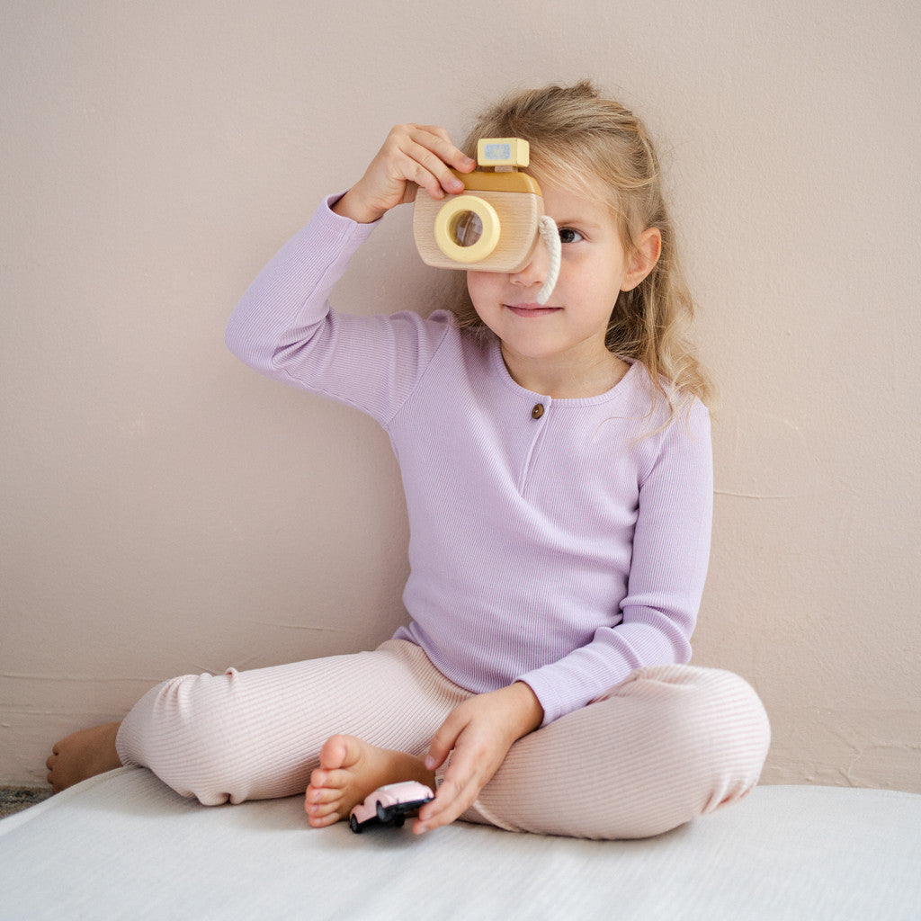 minimalisma Fantacy - Children's organic cotton long sleeve top Blouse for kids Lilac