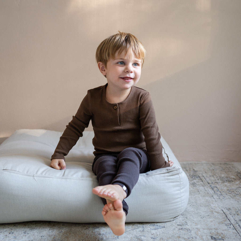 minimalisma Fantacy - Children's organic cotton long sleeve top Blouse for kids Truffle