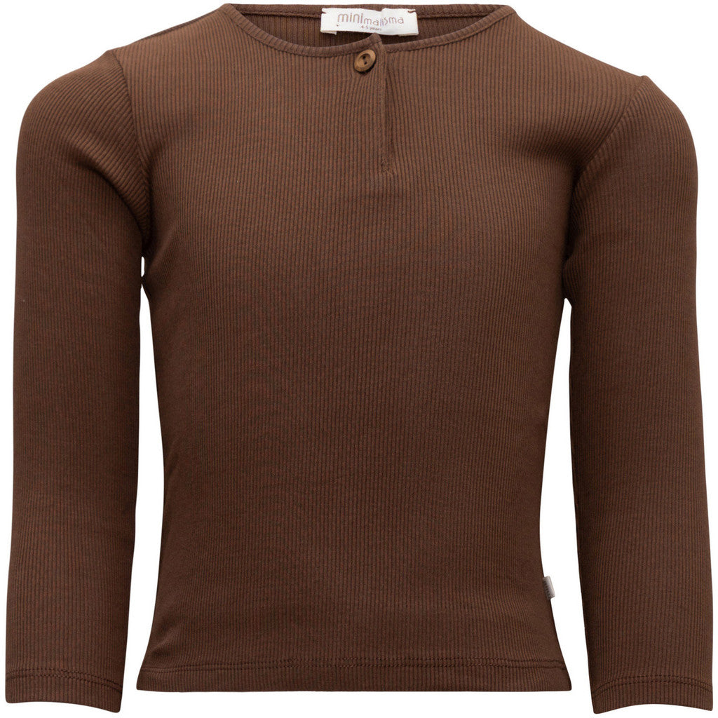 minimalisma Fantacy - Children's organic cotton long sleeve top Blouse for kids Truffle