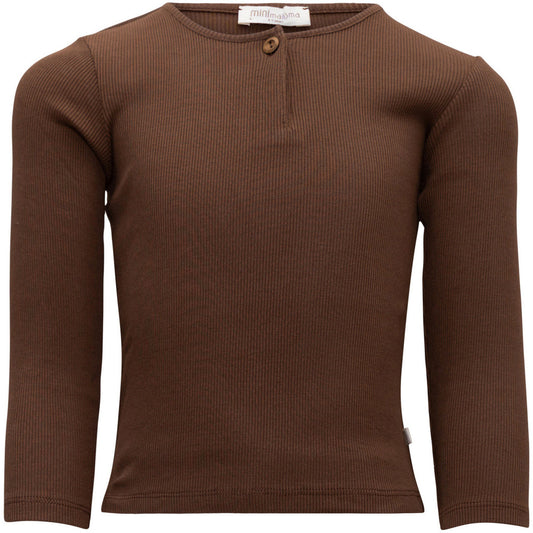 minimalisma Fantacy - Children's organic cotton long sleeve top Blouse for kids Truffle