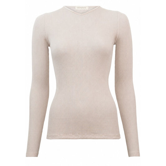minimalisma Gabi - Women's silk long sleeve top Blouse for women Ecru
