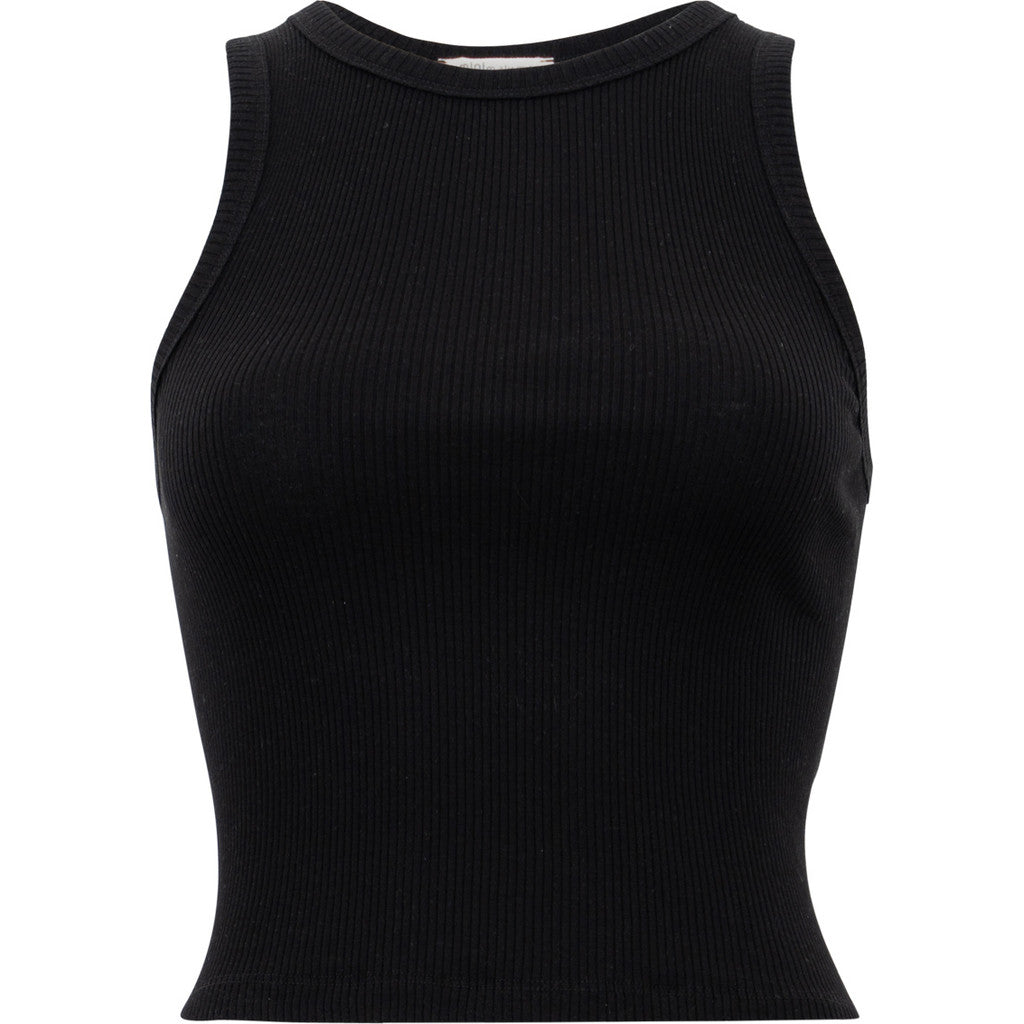 minimalisma Geni - cropped silk top for women Blouse for women Black