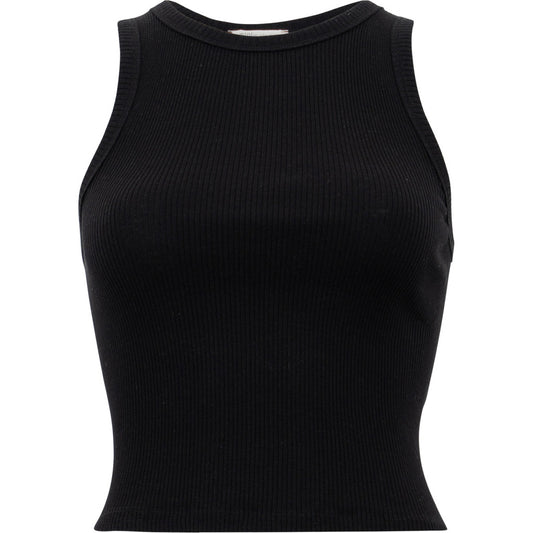 minimalisma Geni - cropped silk top for women Blouse for women Black