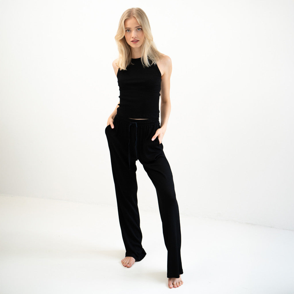 minimalisma Hairloom - silk pants for women Leggings / pants for women Black