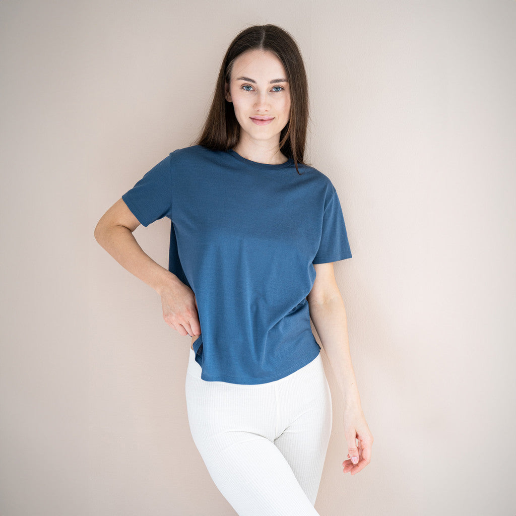 minimalisma Hyacinth Blouse for women Fjord Blue
