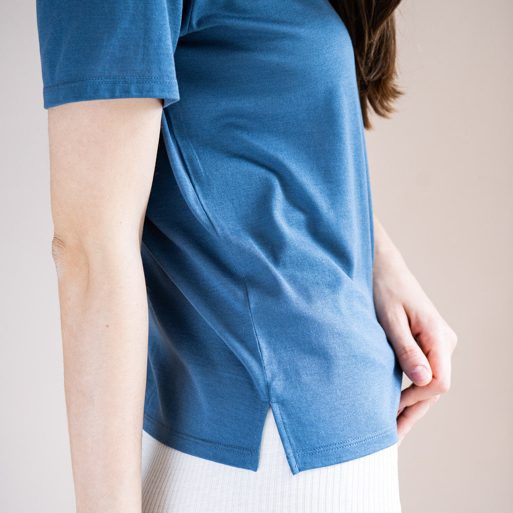 minimalisma Hyacinth Blouse for women Fjord Blue