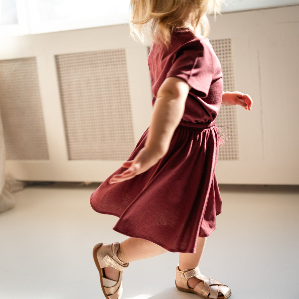 minimalisma Hydra - Children's silk skirt Skirt Pomegranate