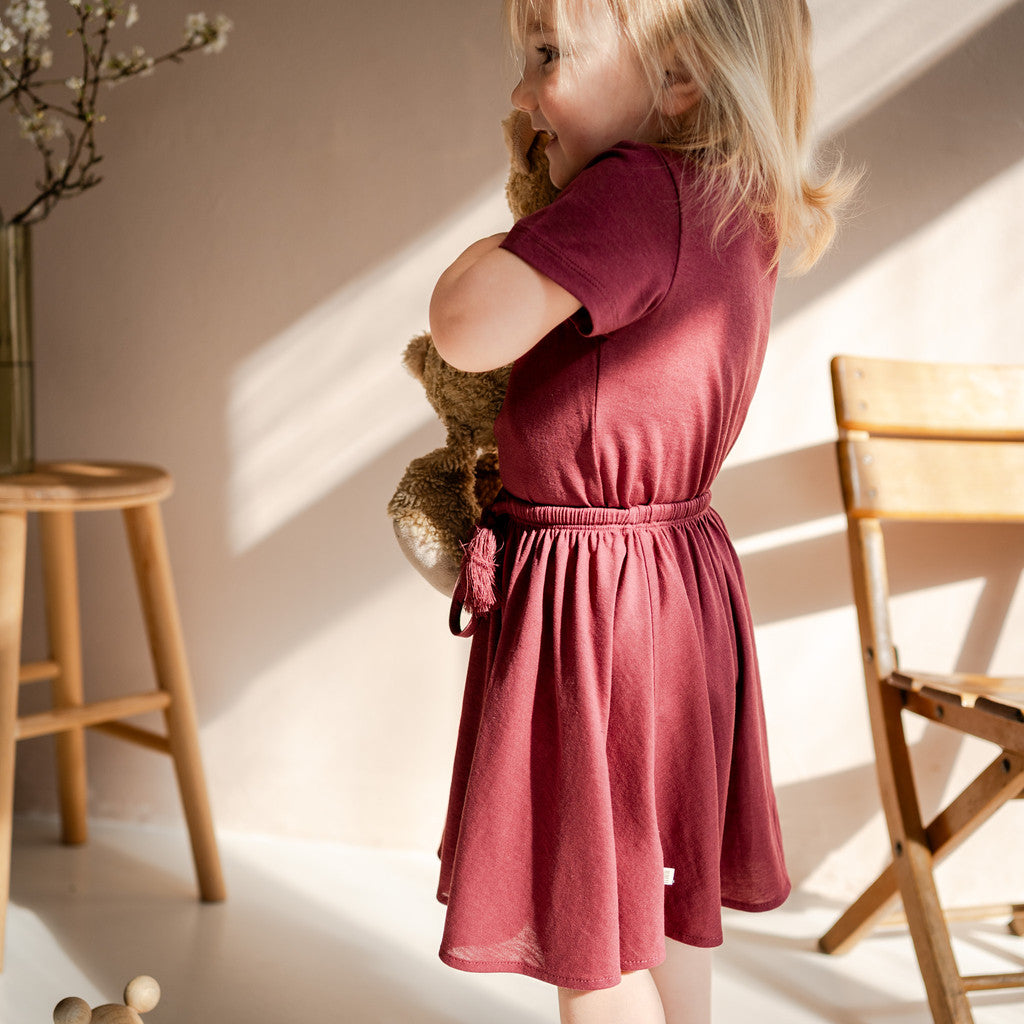 minimalisma Hydra - Children's silk skirt Skirt Pomegranate