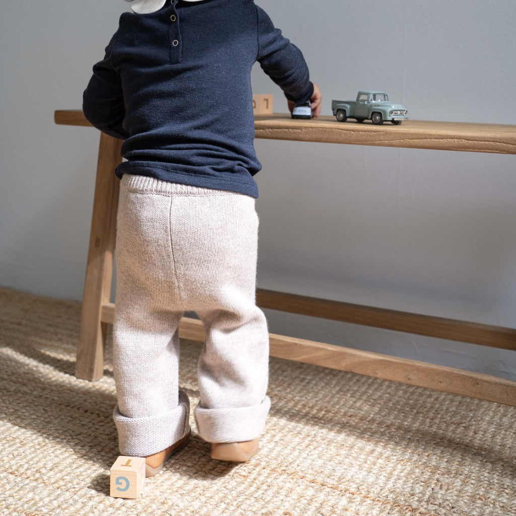minimalisma Idase - Children's cashmere/wool pants Leggings / pants for kids Cold Haze