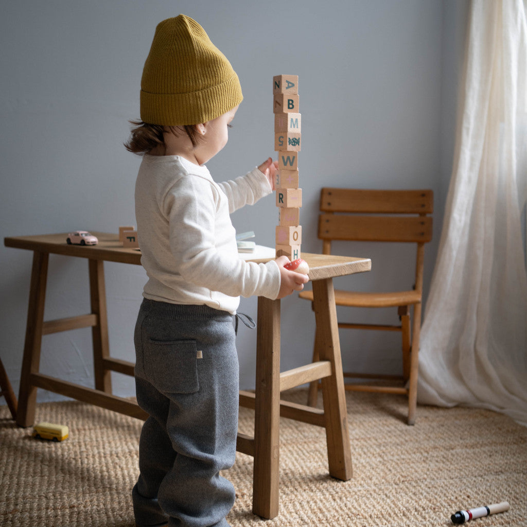 minimalisma Idea - Children's cashmere/wool beanie Hat / Bonnet Olive