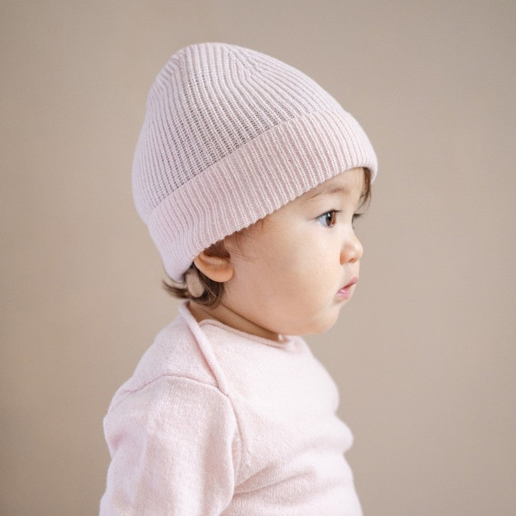 minimalisma Idea - Children's cashmere/wool beanie Hat / Bonnet Sweet Rose