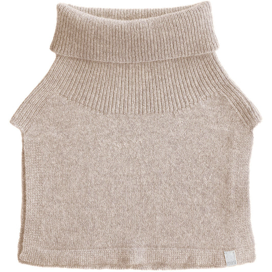 minimalisma Ilaf - Children's wool/cashmere knitted neck warmer Bib / Hairband / Acc Ecru Melange
