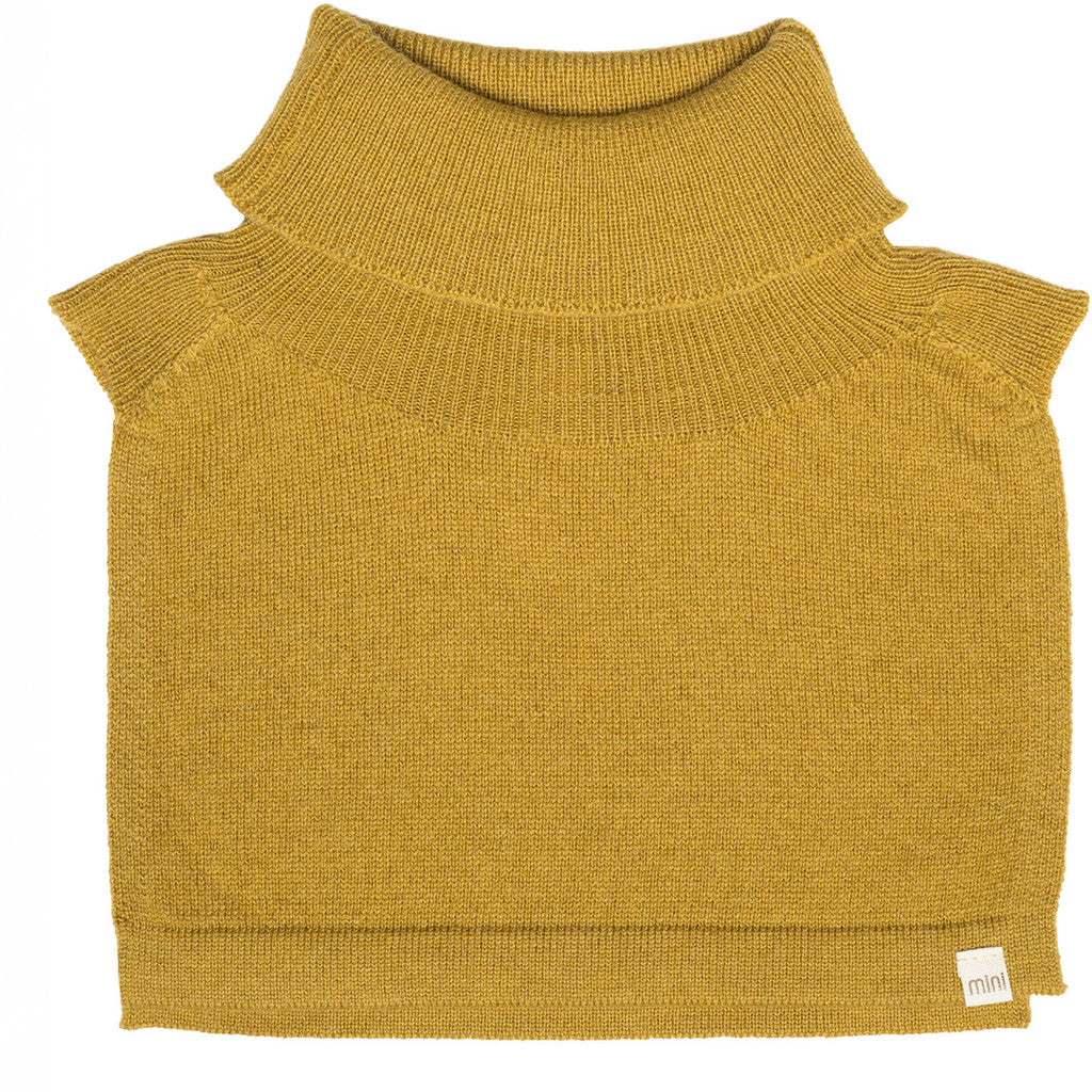 minimalisma Ilaf - Children's wool/cashmere knitted neck warmer Bib / Hairband / Acc Olive