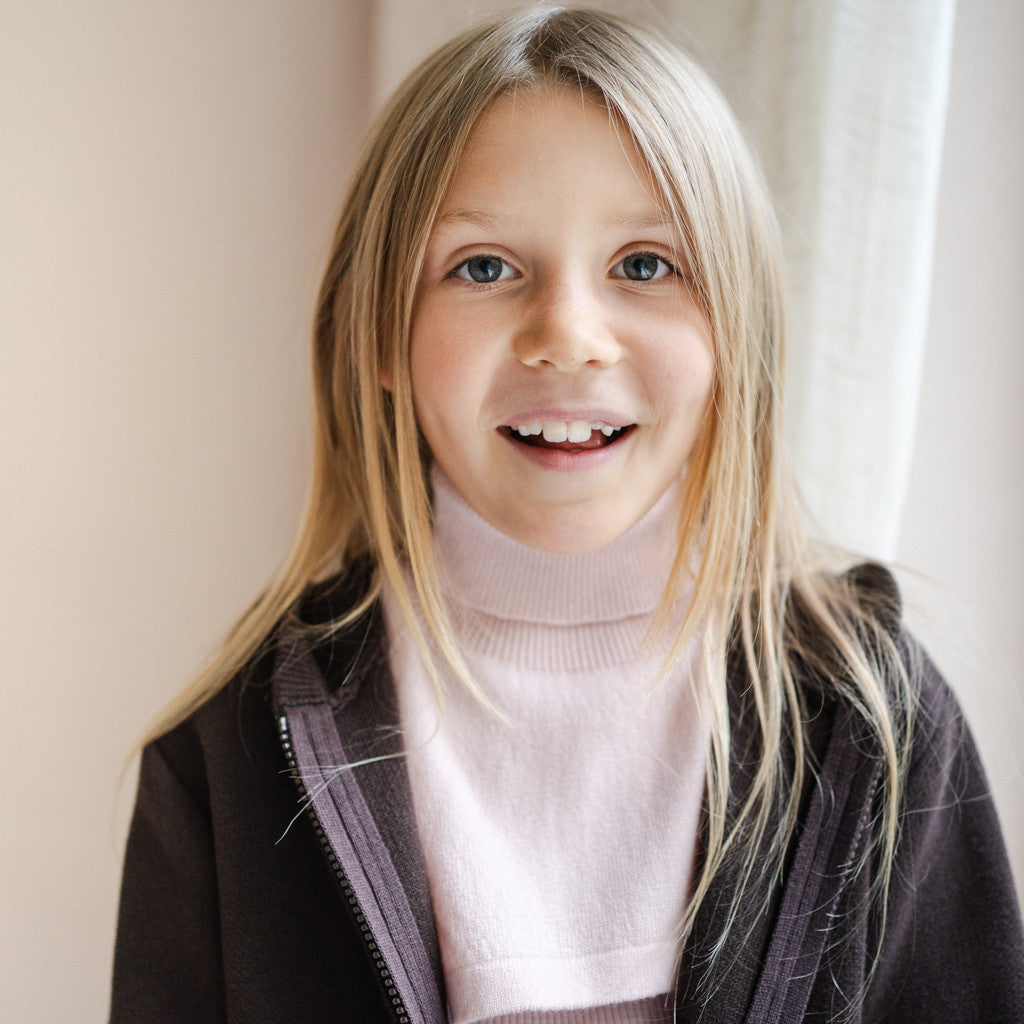 minimalisma Ilaf - Children's wool/cashmere knitted neck warmer Bib / Hairband / Acc Sweet Rose
