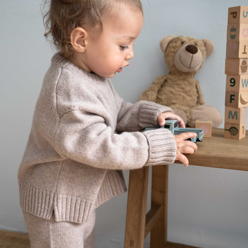 minimalisma Imagine - Children's cashmere/wool sweater Blouse for kids Cold Haze