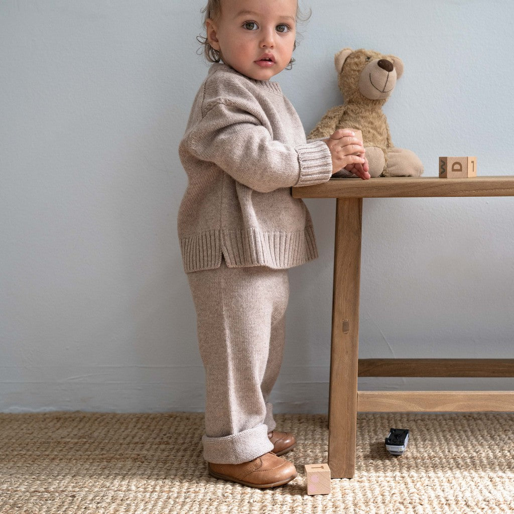 minimalisma Imagine - Children's cashmere/wool sweater Blouse for kids Cold Haze